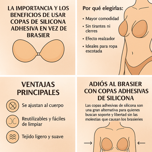 Libérate del Brasier: descubre los beneficios de las copas de silicona adhesiva